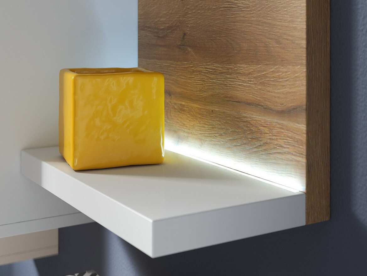 Conjunto de salón Lutiva 100 (Blanco + Roble nieto)