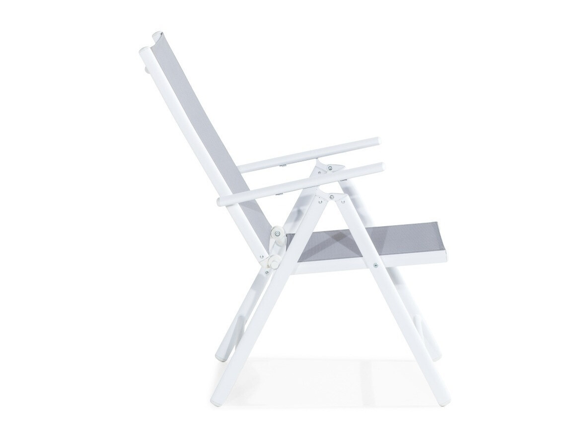 Silla de exterior Cortland 156 (Blanco + Gris)