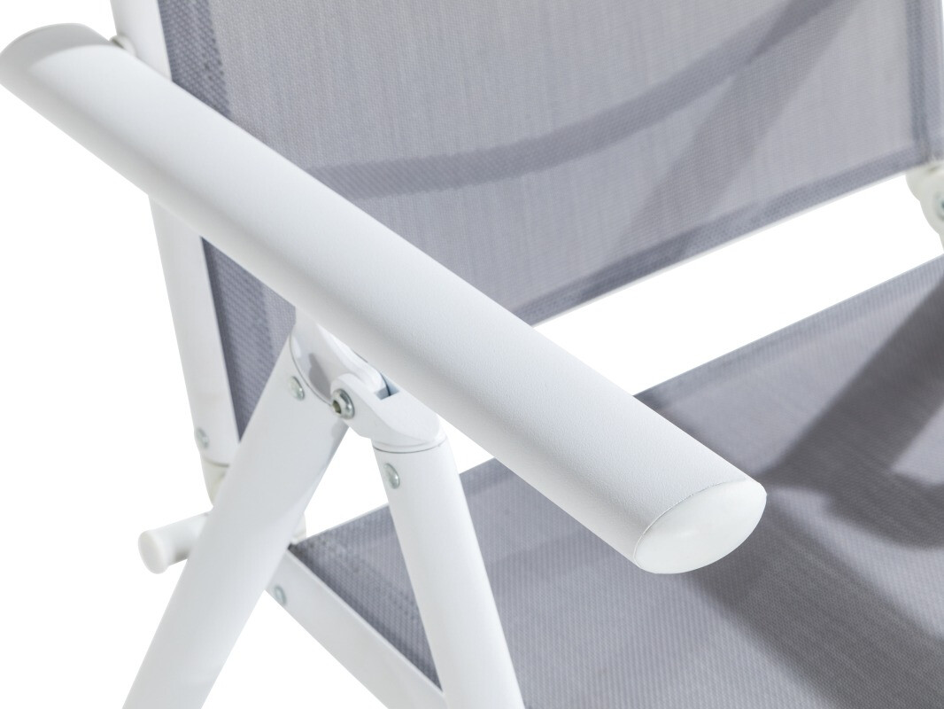 Silla de exterior Cortland 156 (Blanco + Gris)