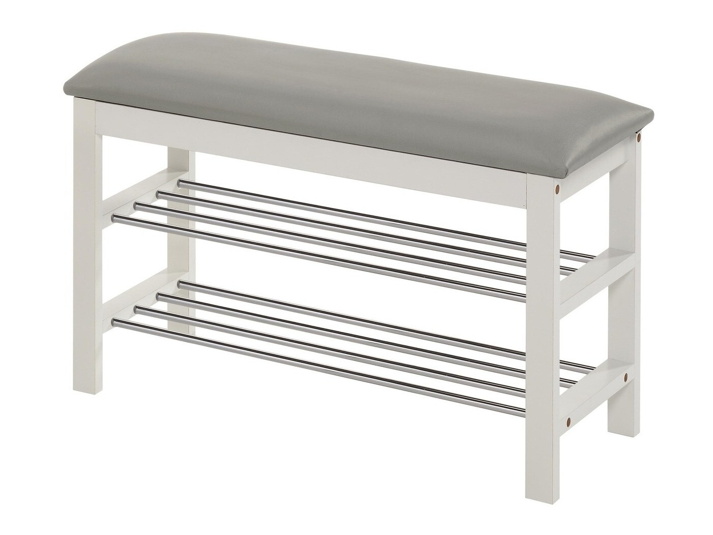 Estante para zapatos Houston 967 (Blanco + Gris)