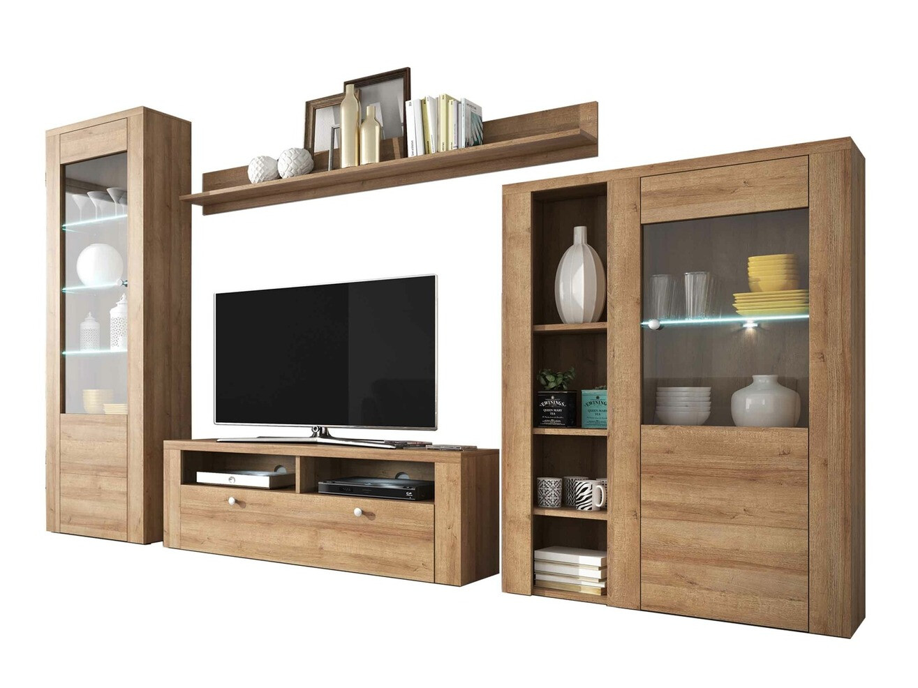 Conjunto de salón Salelbo 100 (Rivera roble)