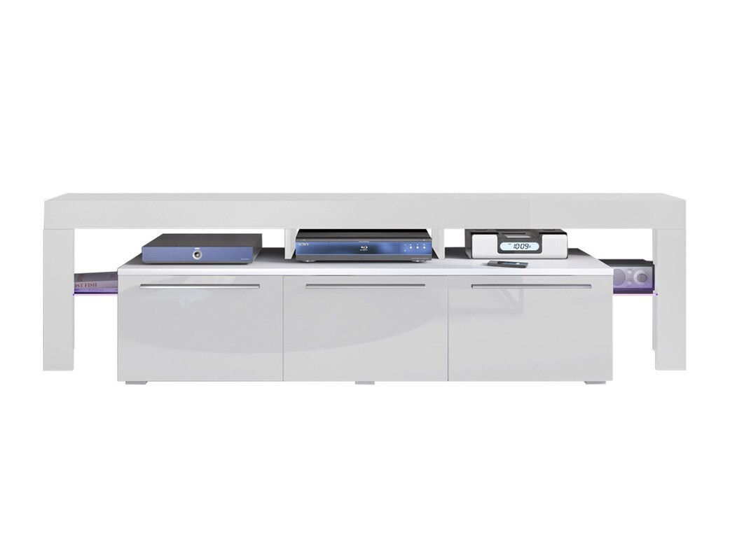 Mueble TV Nashville 103 (Blanco + Blanco brillante)