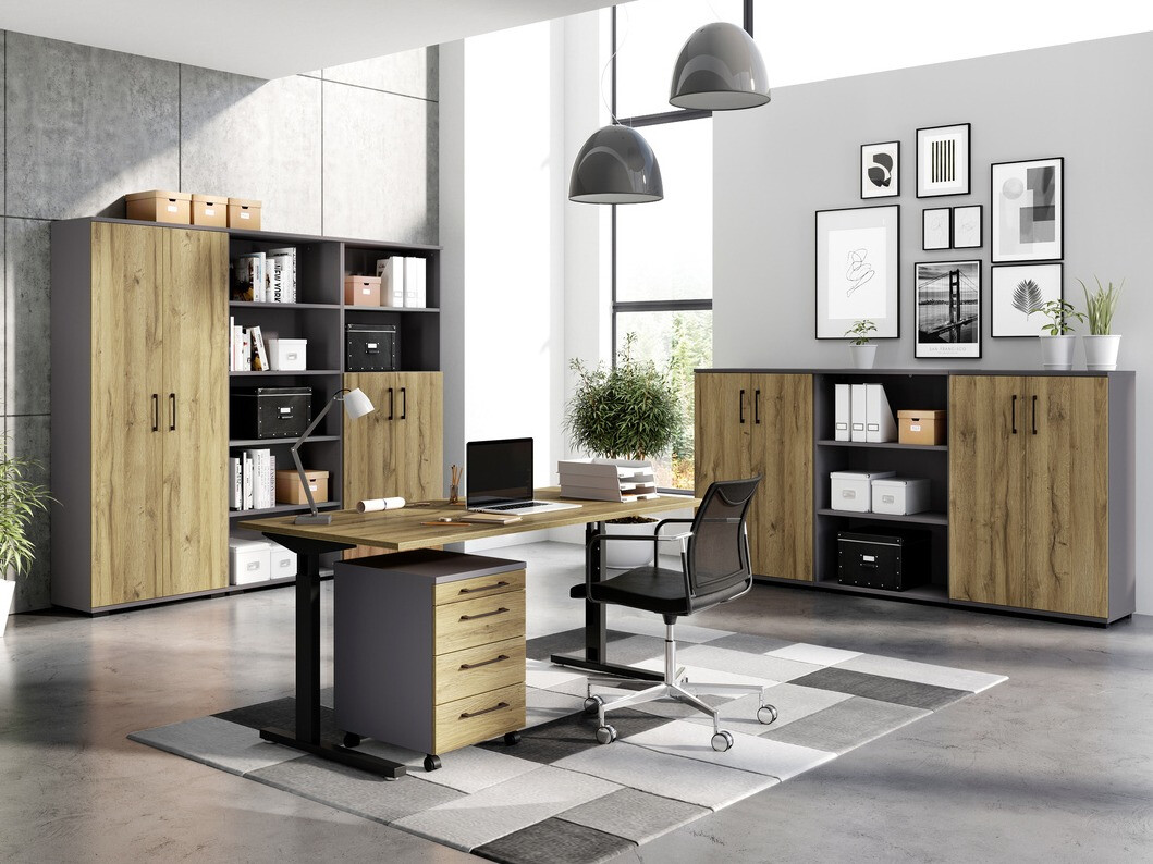 Archivador Lartesi 105 (Grafito + Roble nieto)