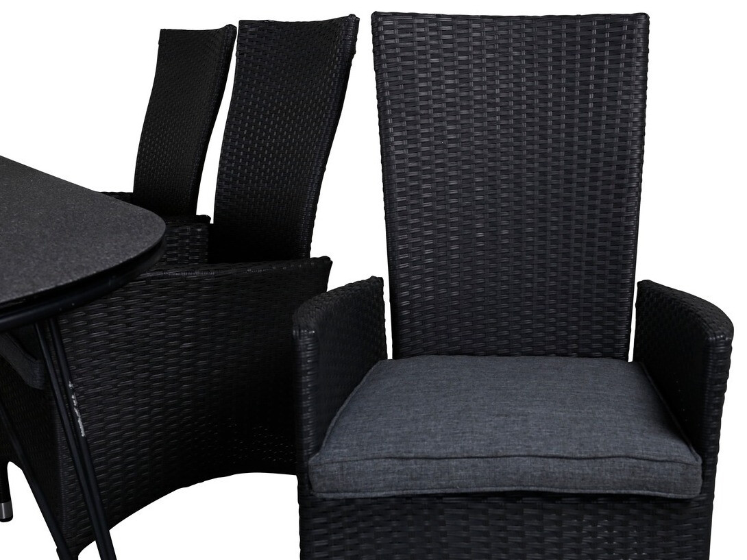 Sillón plara exterior Dallas 735 (Negro + Gris)