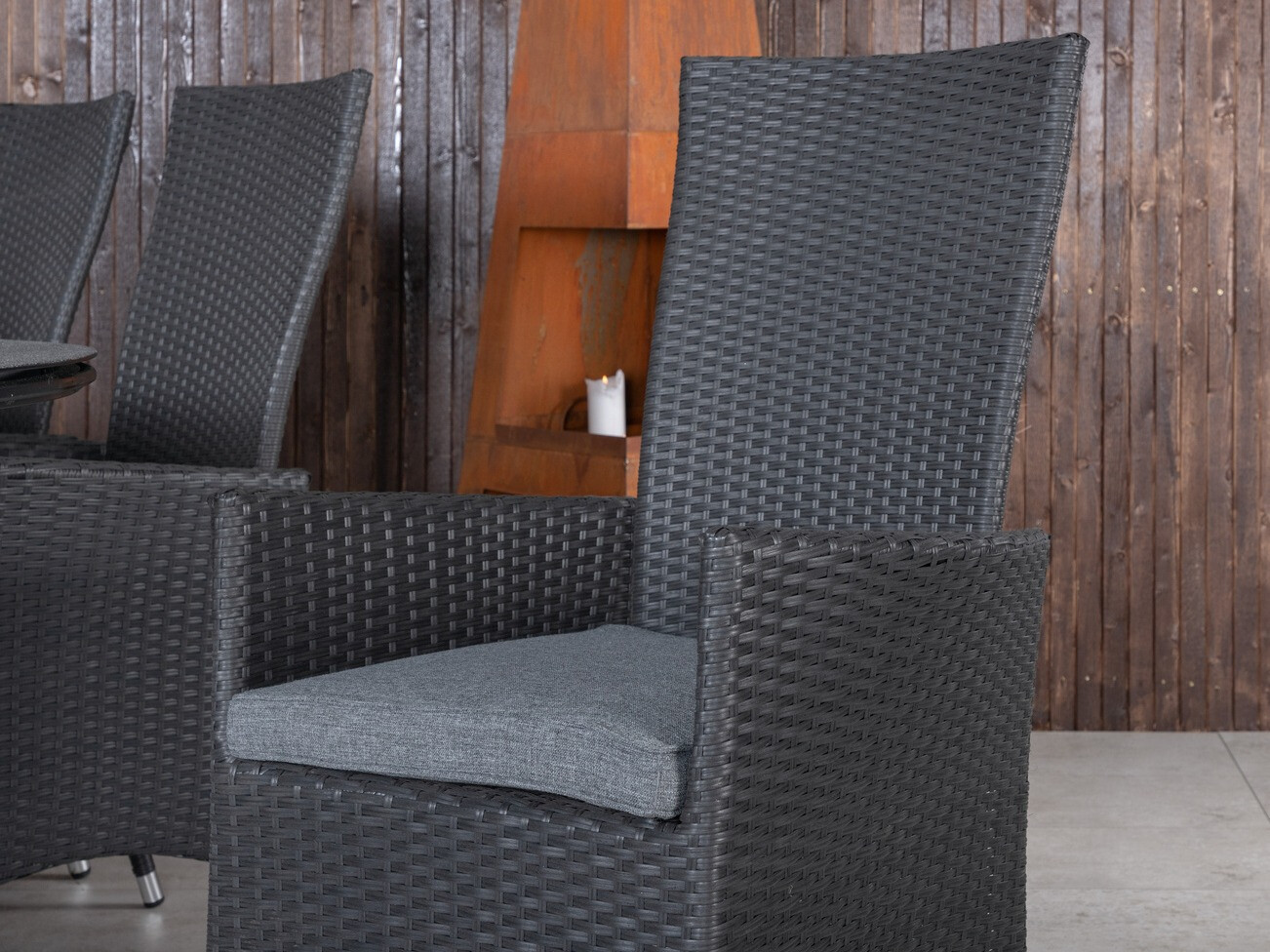 Sillón plara exterior Dallas 735 (Negro + Gris)