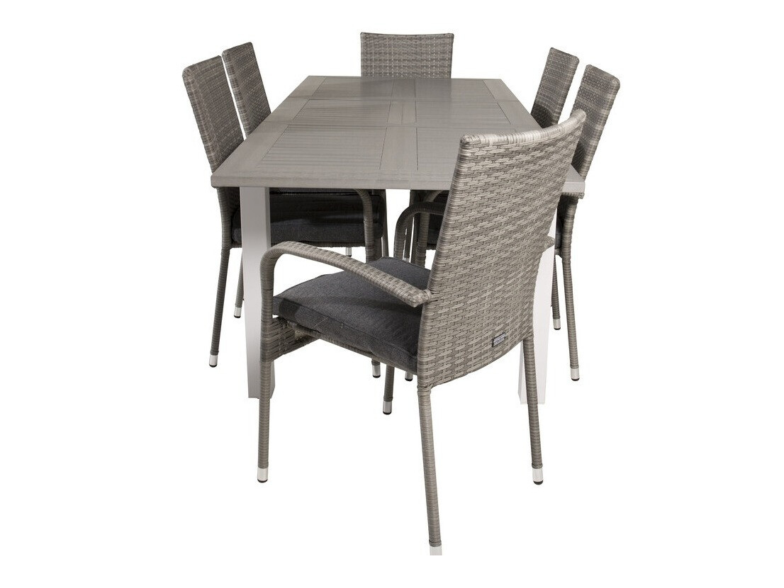 Conjunto de mesa y sillas Dallas 2258 (Gris + Gris oscuro)