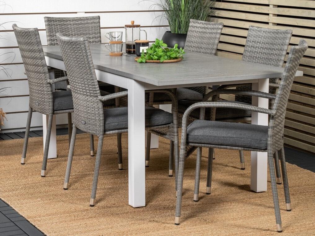 Conjunto de mesa y sillas Dallas 2258 (Gris + Gris oscuro)