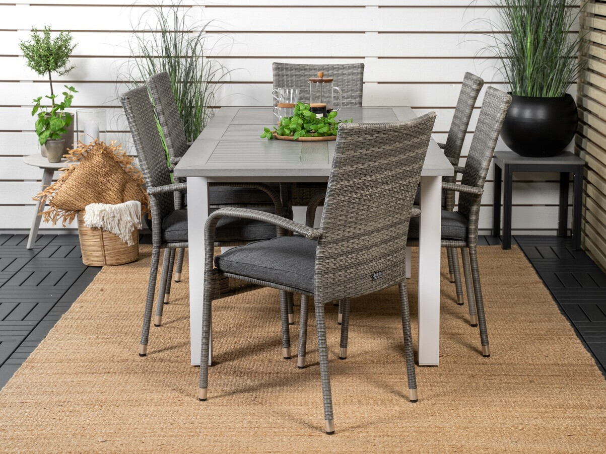 Conjunto de mesa y sillas Dallas 2258 (Gris + Gris oscuro)