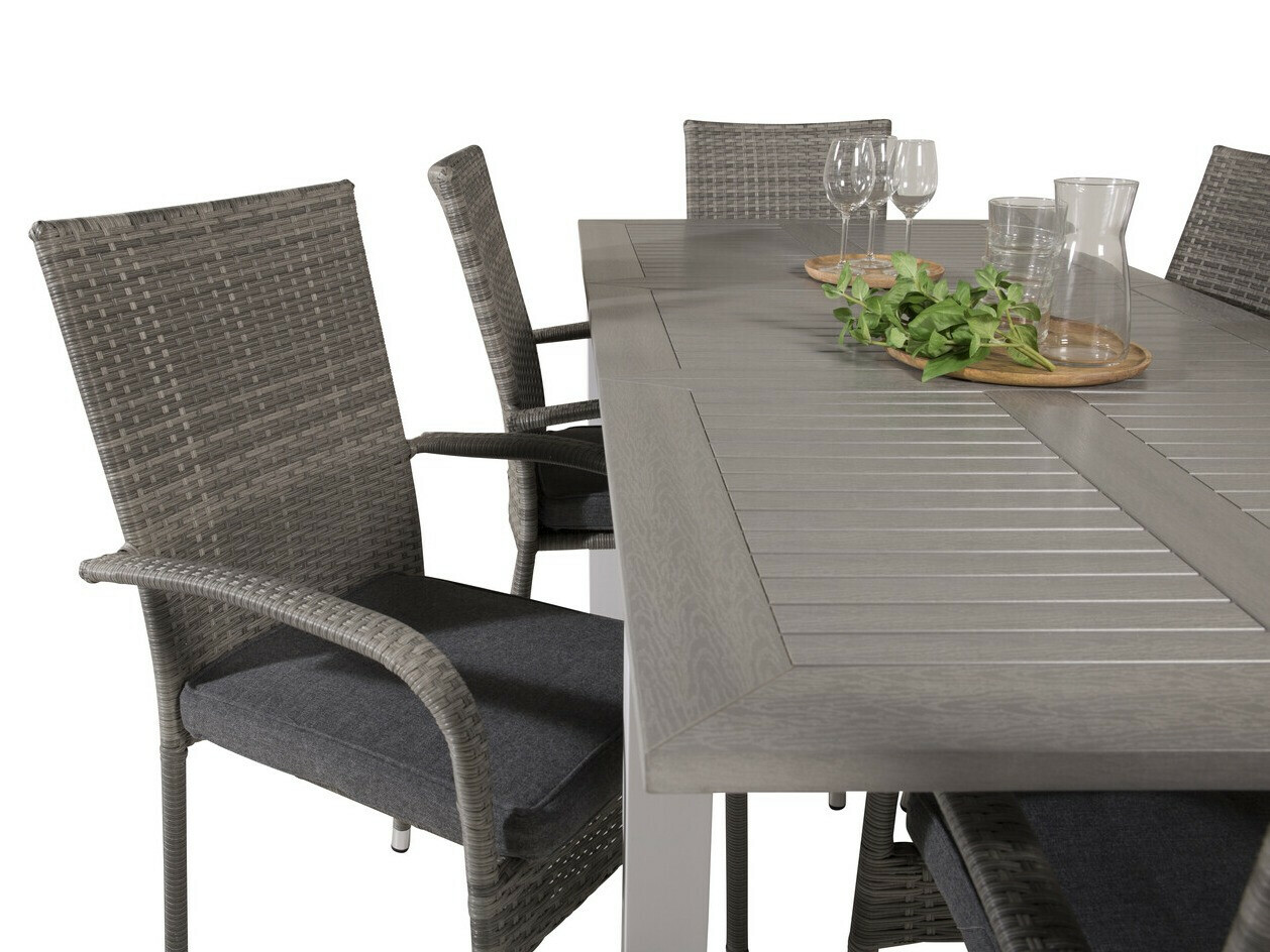 Conjunto de mesa y sillas Dallas 2258 (Gris + Gris oscuro)