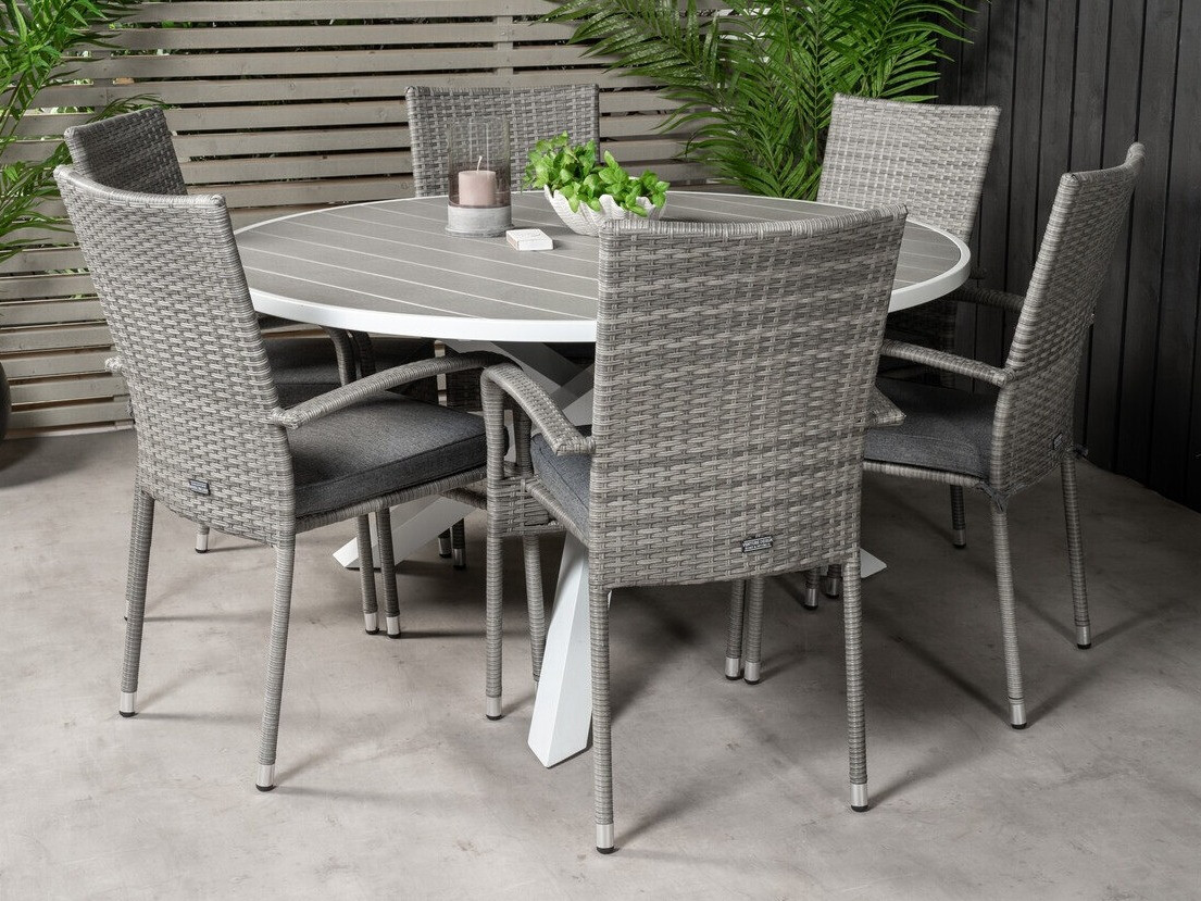 Conjunto de mesa y sillas Dallas 2390 (Gris + Gris oscuro)