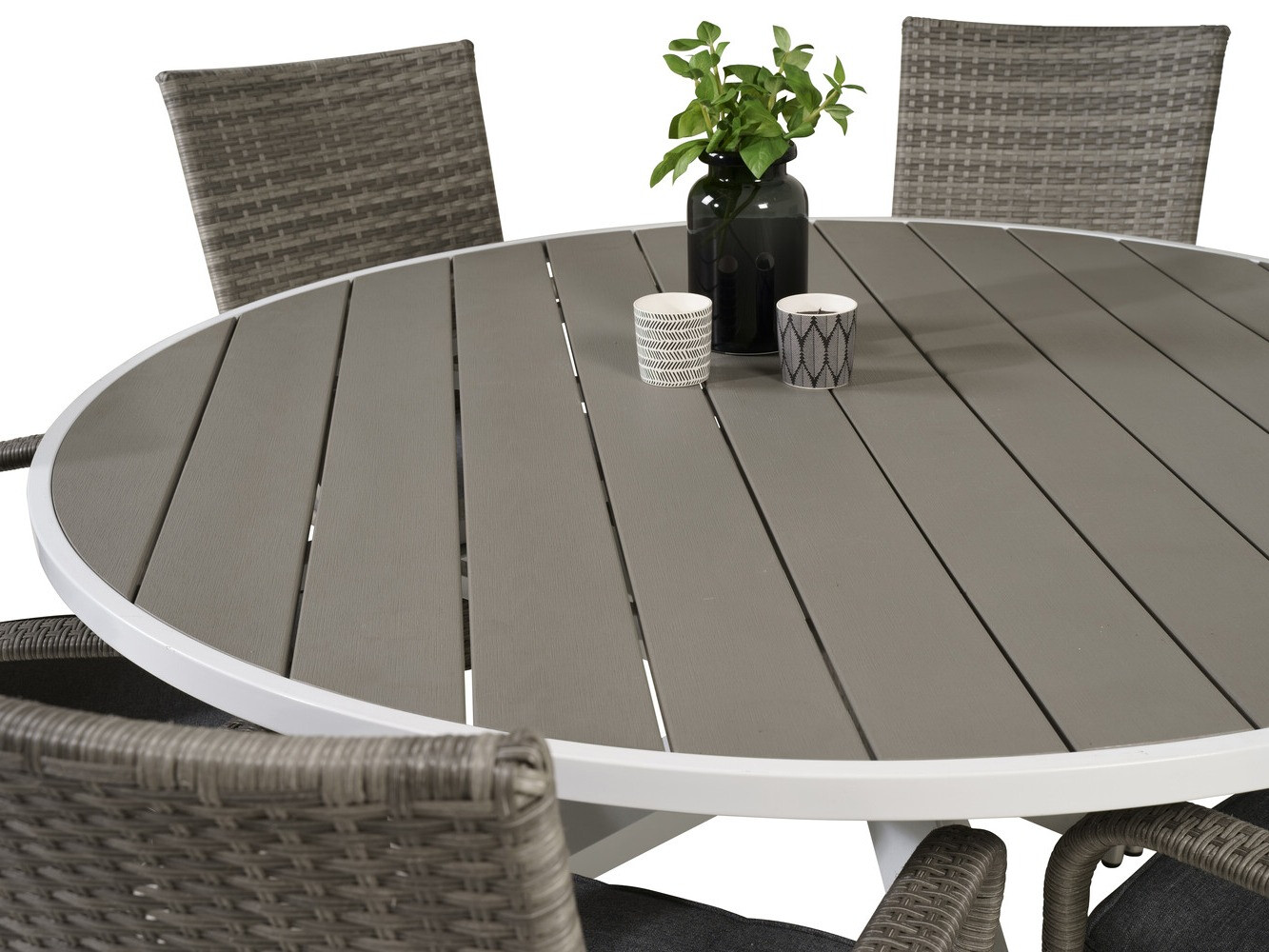 Conjunto de mesa y sillas Dallas 2390 (Gris + Gris oscuro)