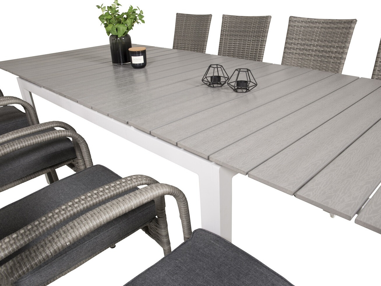 Conjunto de mesa y sillas Dallas 2408 (Gris + Gris oscuro)