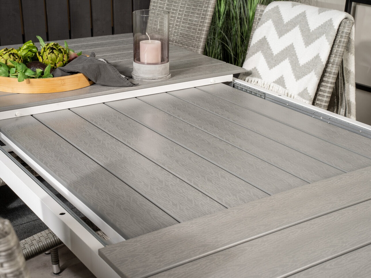 Conjunto de mesa y sillas Dallas 2408 (Gris + Gris oscuro)