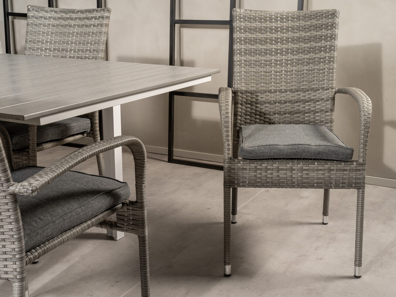 Conjunto de mesa y sillas Dallas 2408 (Gris + Gris oscuro)