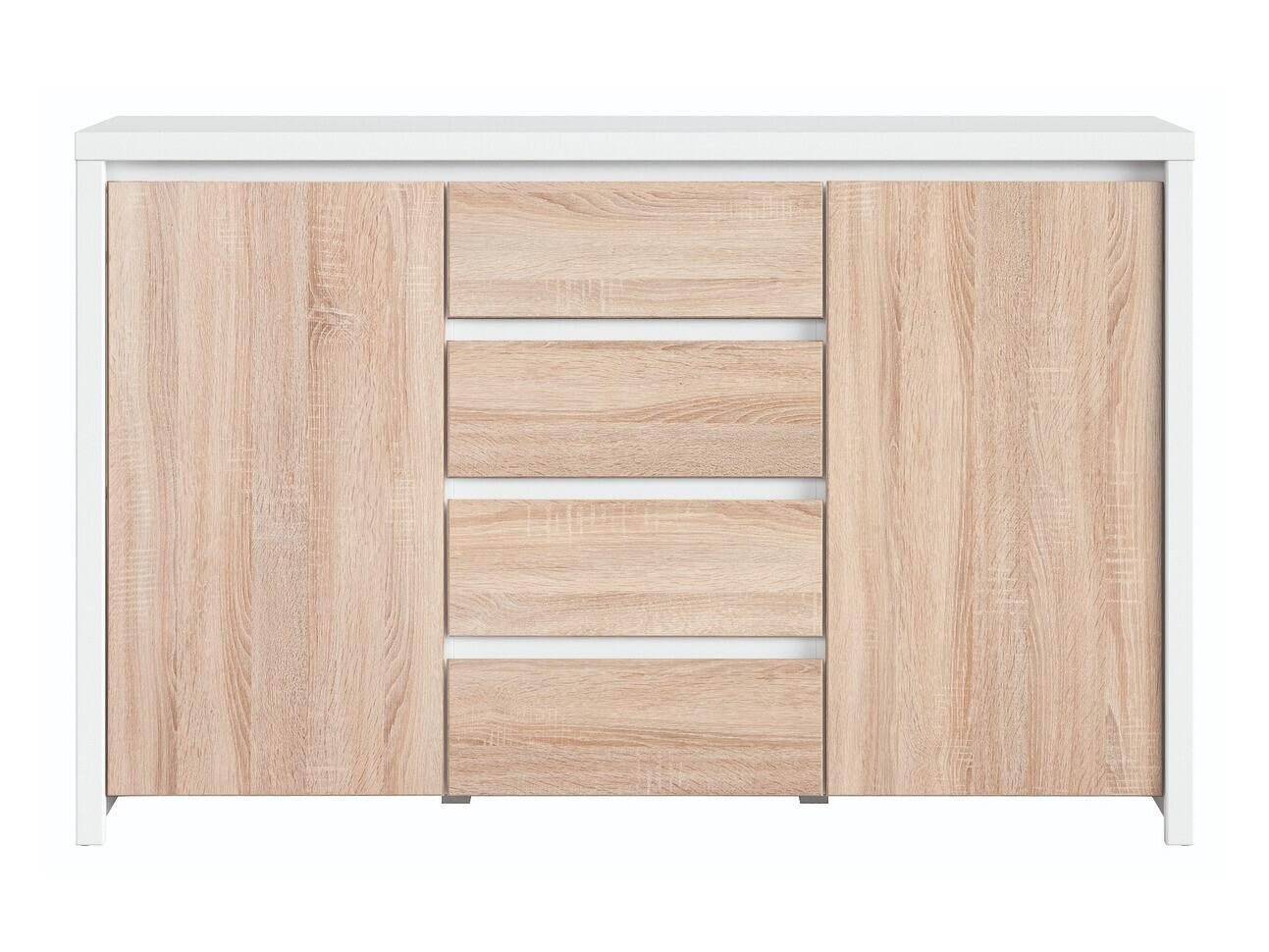 Cómoda Nolroma 103 (Blanco + Roble Sonoma)