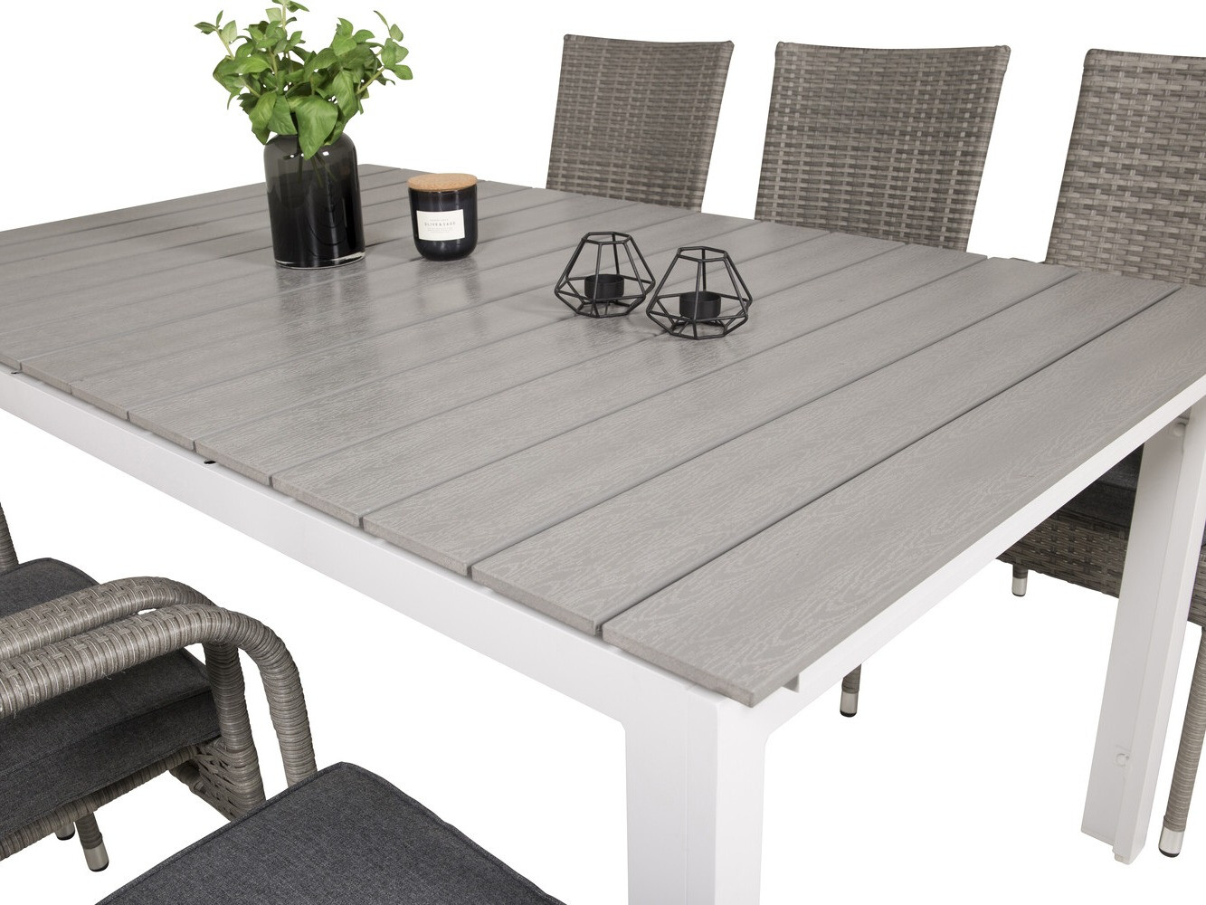 Conjunto de mesa y sillas Dallas 2406 (Gris + Gris oscuro)
