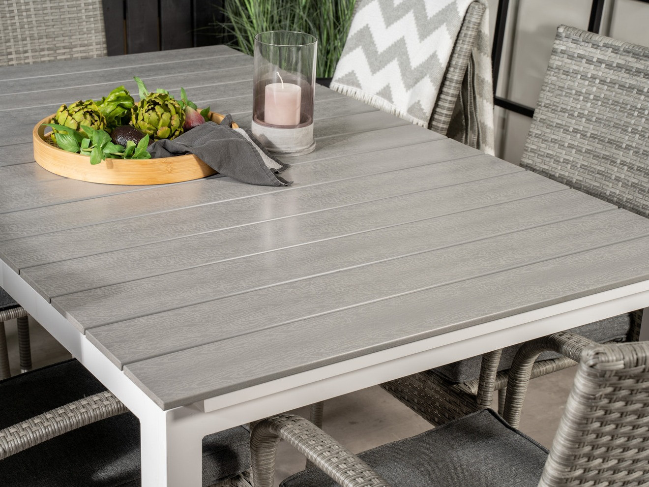 Conjunto de mesa y sillas Dallas 2406 (Gris + Gris oscuro)