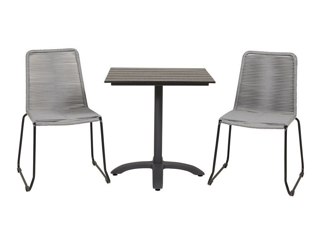 Conjunto de terraza Dallas 2184 (Gris + Negro)