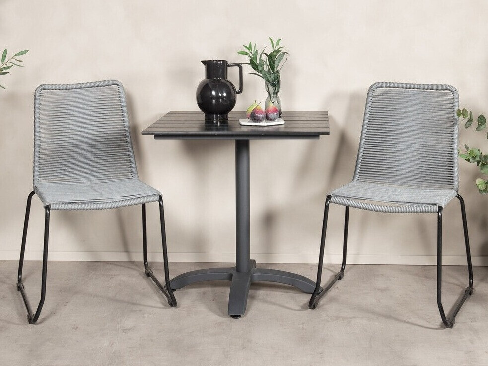 Conjunto de terraza Dallas 2184 (Gris + Negro)