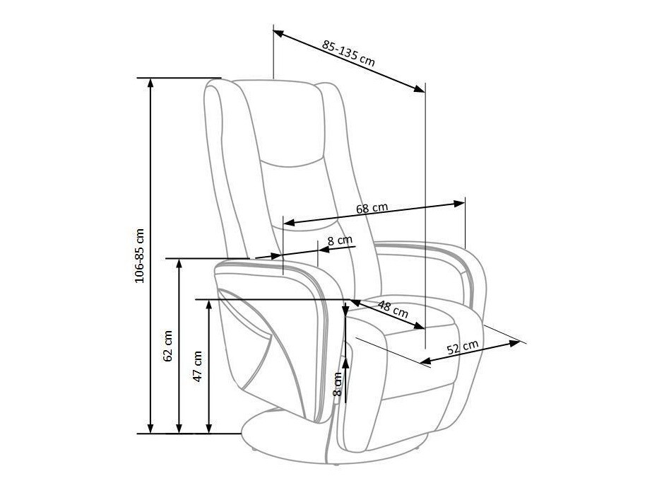 Sillón reclinable Houston 493 (Capuchino)