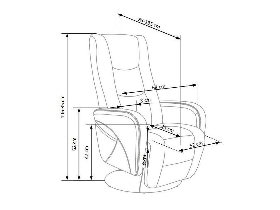 Sillón reclinable Houston 493 (Gris)