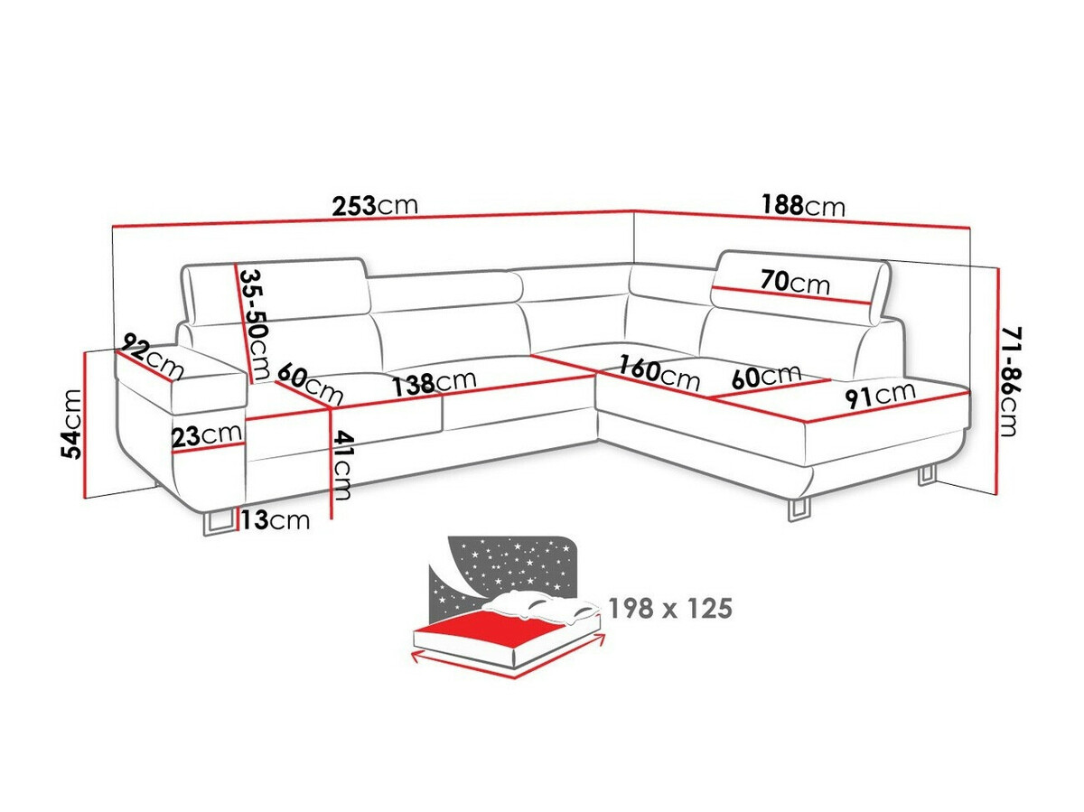 Sofá rinconero Comfivo Liberta (Lux 05 + Lux 06)
