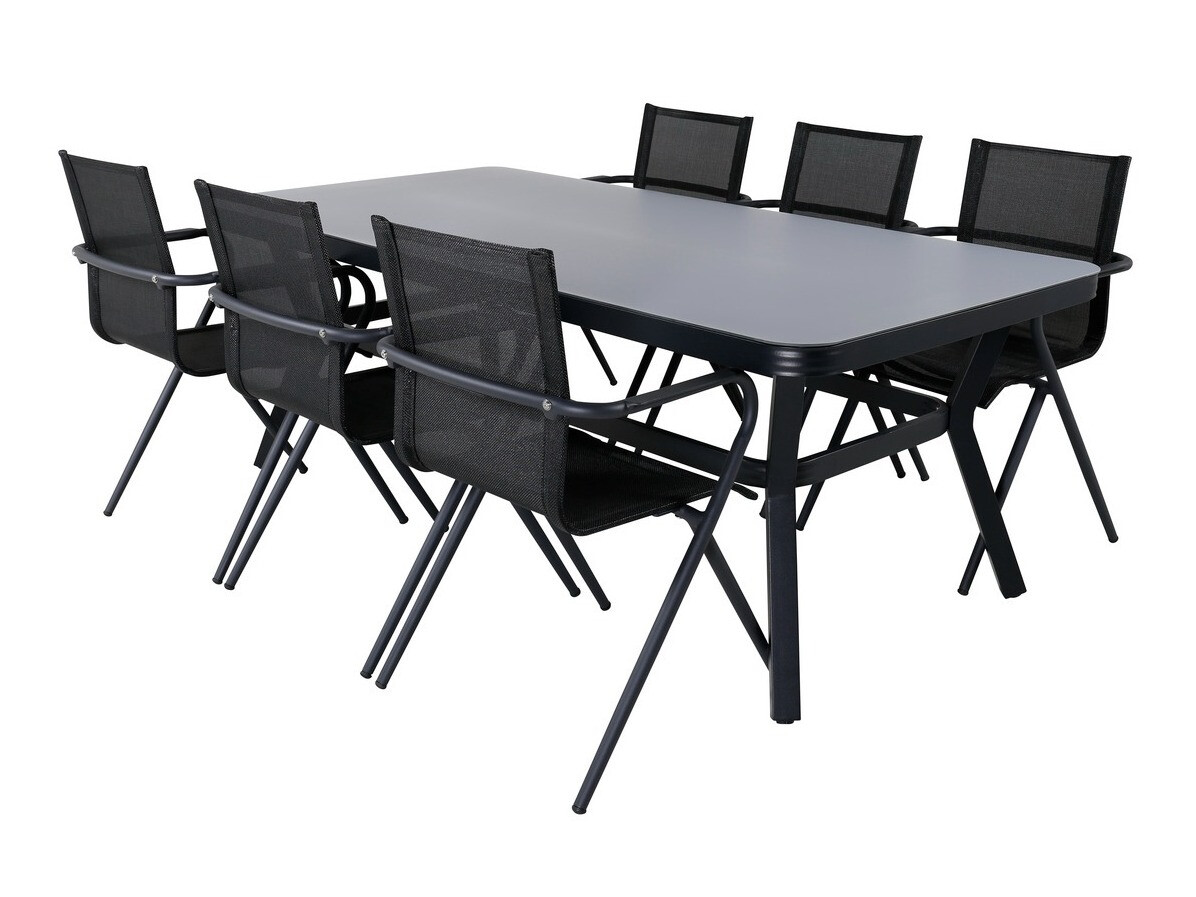 Conjunto de mesa y sillas Dallas 2135 (Negro)