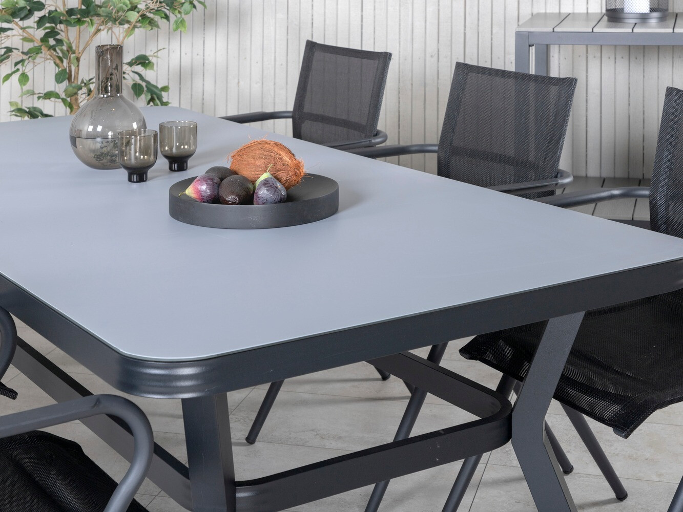 Conjunto de mesa y sillas Dallas 2135 (Negro)