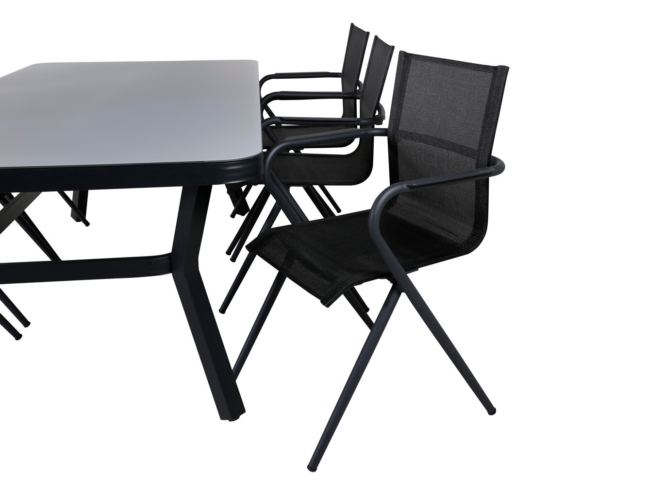 Conjunto de mesa y sillas Dallas 2135 (Negro)