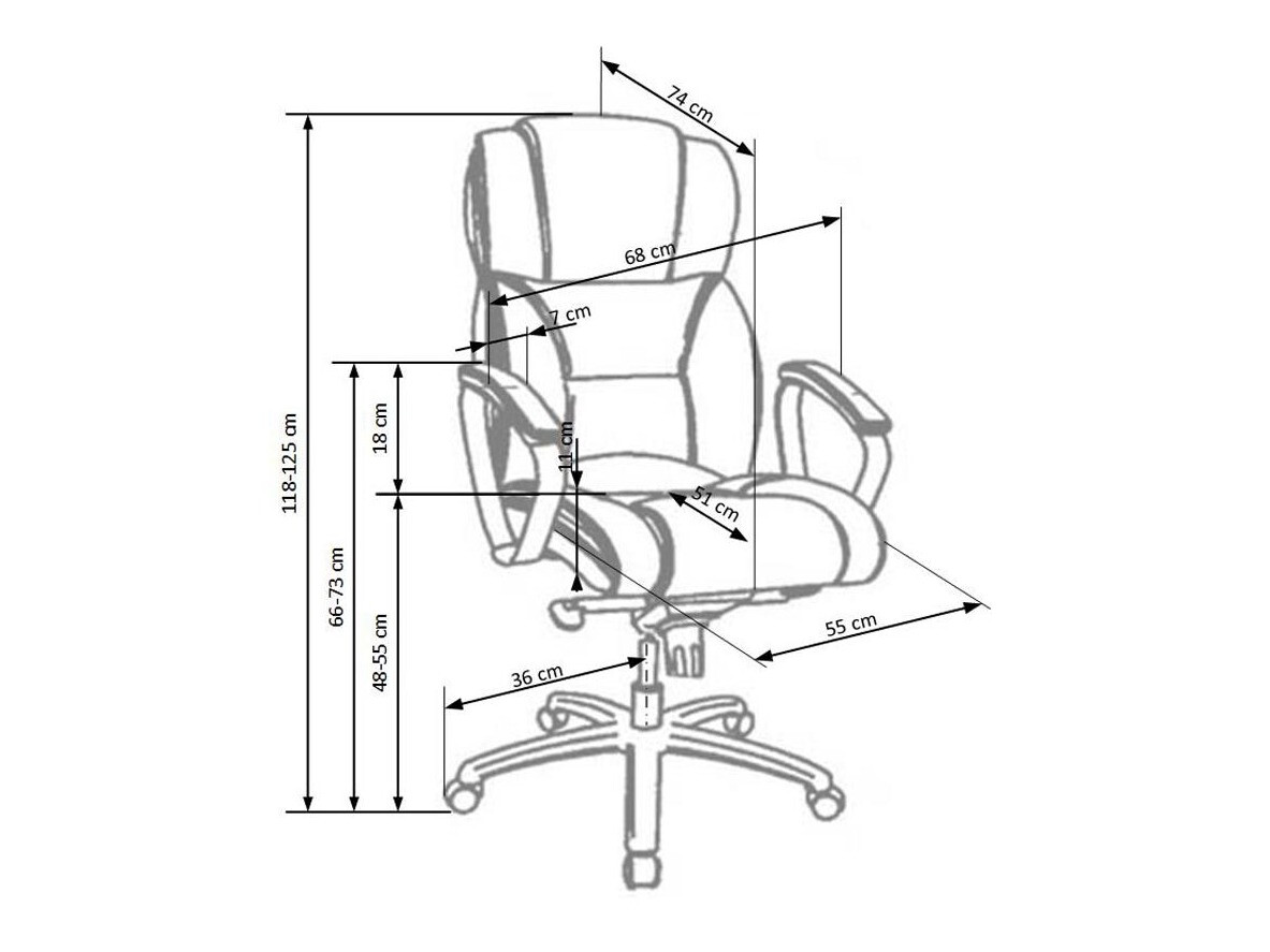 Silla de oficina Houston 595 (Marrón oscuro)