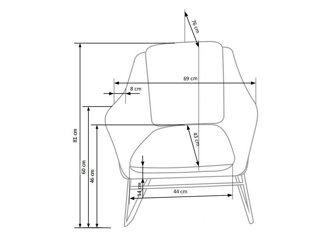 Sillón Houston 846 (Turquesa + Dorado)