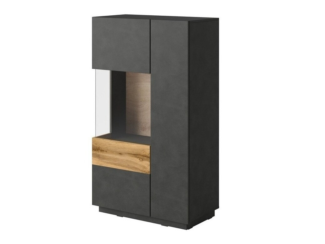 Aparador Livlore 104 (Madera gris + Roble wotan)
