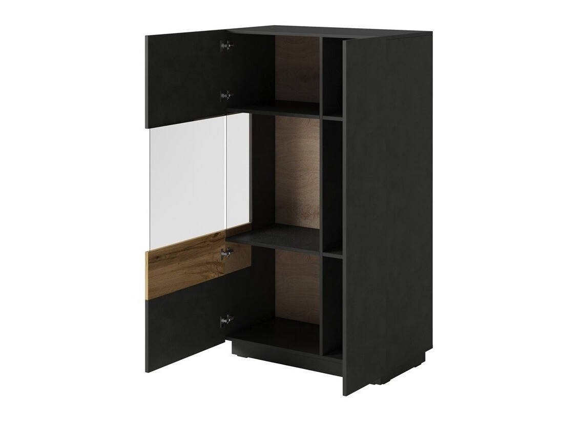 Aparador Livlore 104 (Madera gris + Roble wotan)