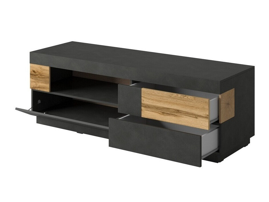 Mueble TV Livlore 103 (Madera gris + Roble wotan)