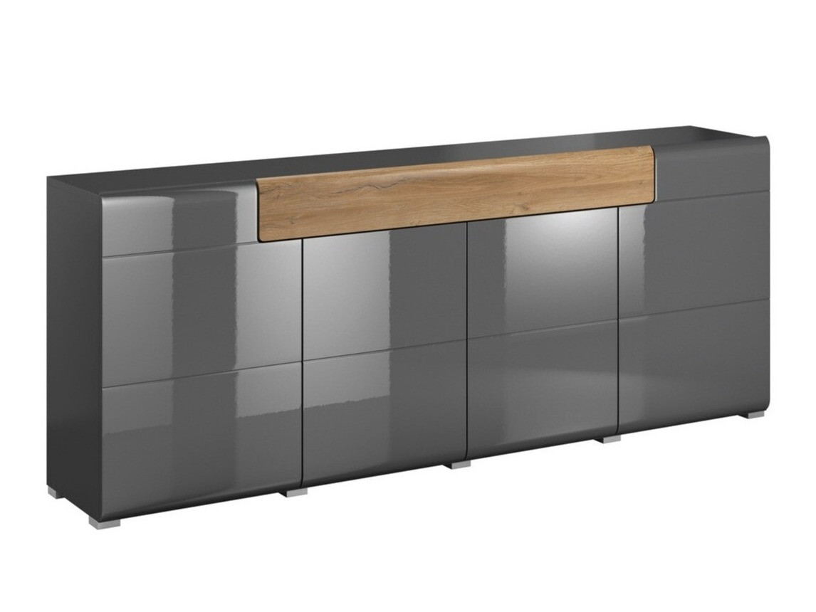 Cómoda Torsone 102 (Antracita + Gloss antracita + Roble nieto)