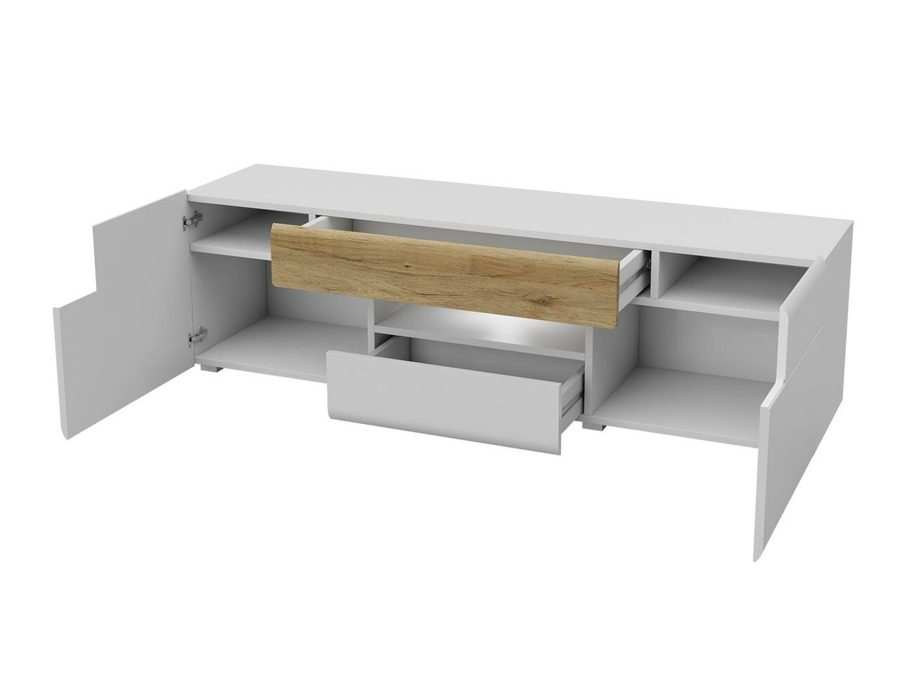 Mueble TV Torsone 101 (Antracita + Gloss antracita + Roble nieto)