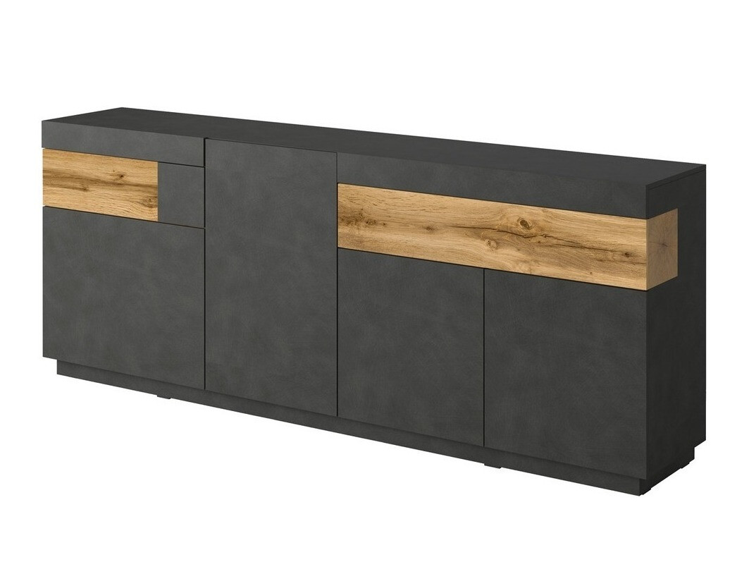 Cómoda Livlore 101 (Madera gris + Roble wotan)