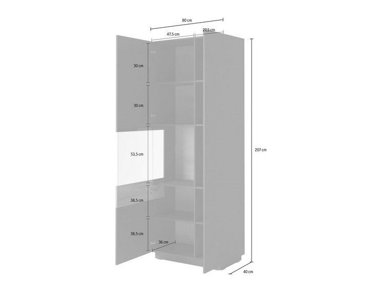 Conjunto de salón Livlore 108 (Madera gris + Roble wotan)