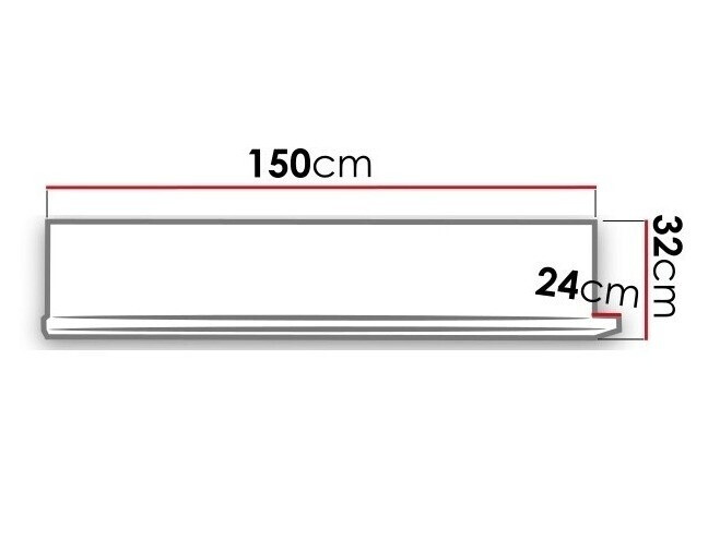 Estantería de pared Lutiva 102 (Blanco + Hormigón)