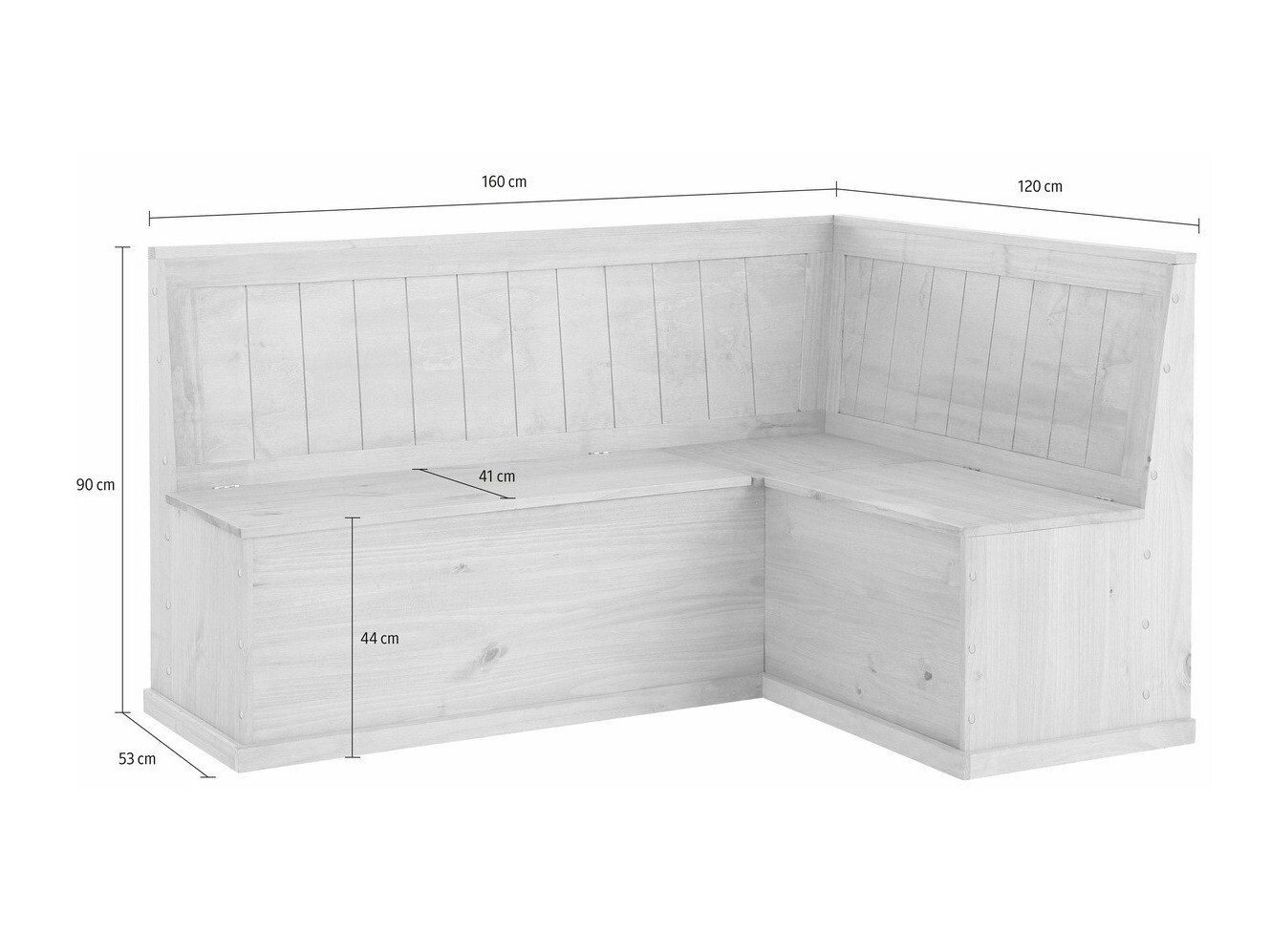 Banco esquinero Cirfeli 104 (Pino)