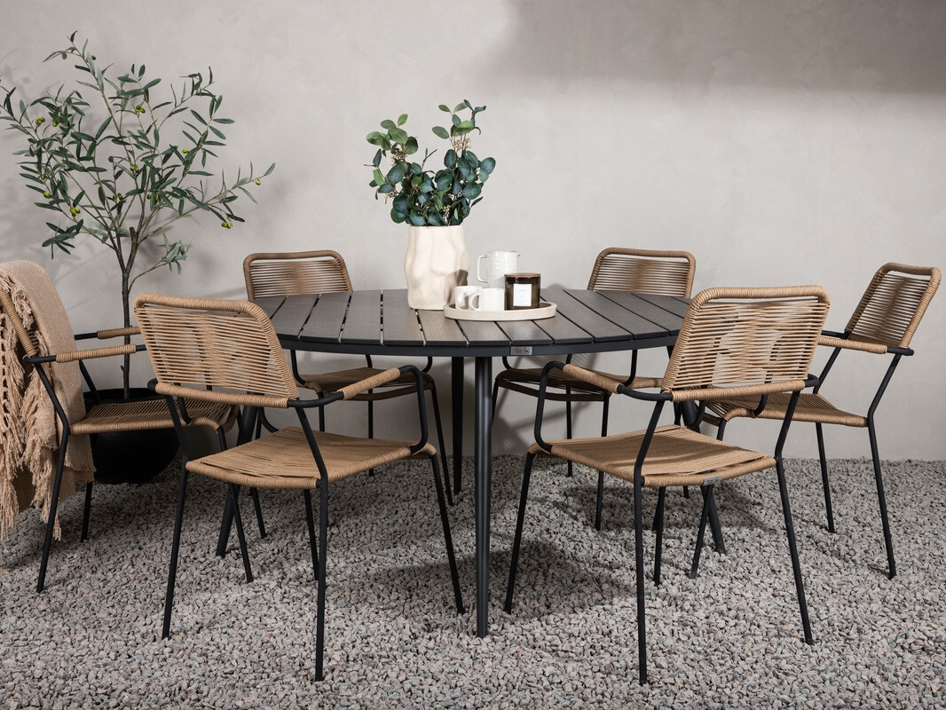 Mesa para exterior Dallas 2832 (Negro)