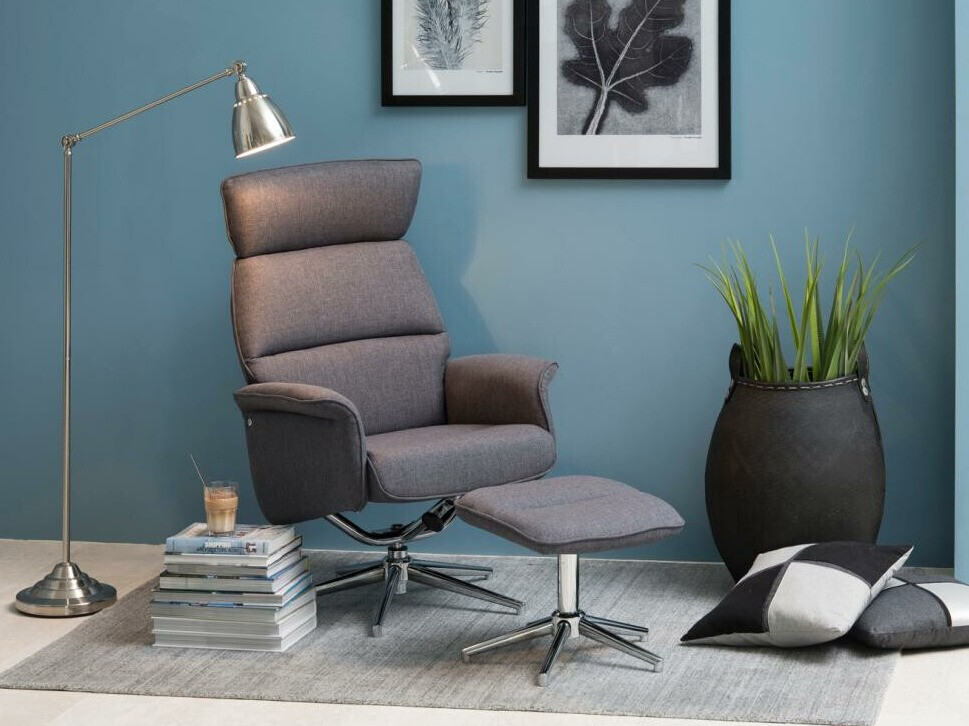 Sillón Norsica 570 (Gris oscuro + Plata)
