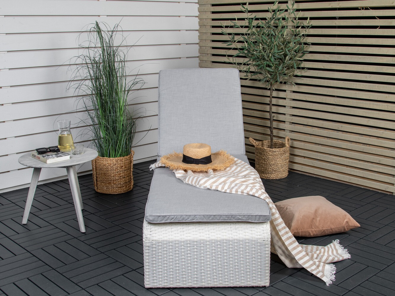 Tumbona Dallas 771 (Blanco + Gris)