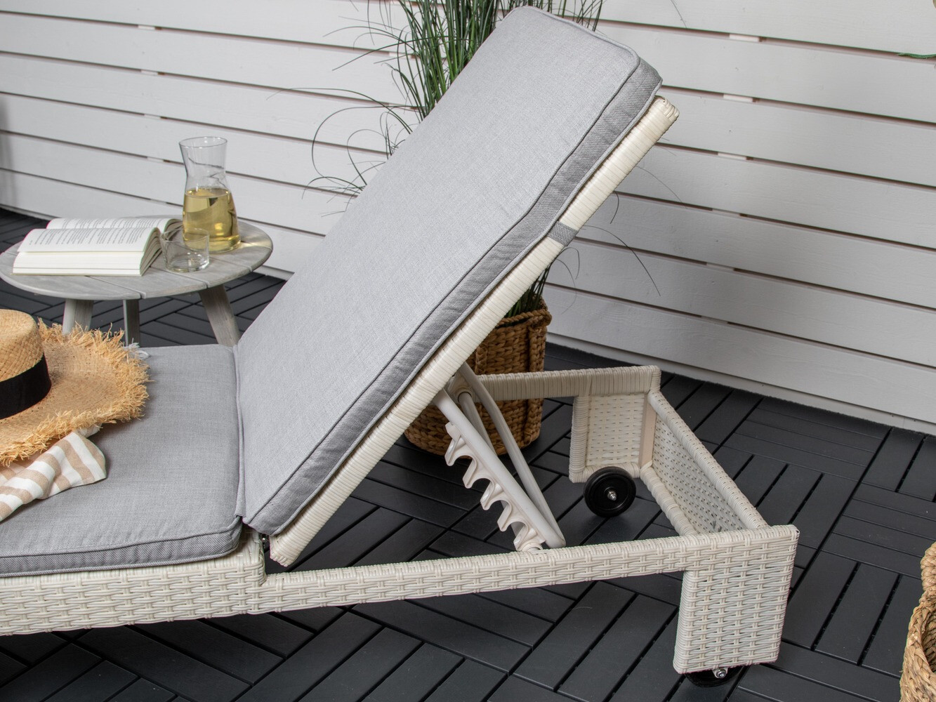 Tumbona Dallas 771 (Blanco + Gris)