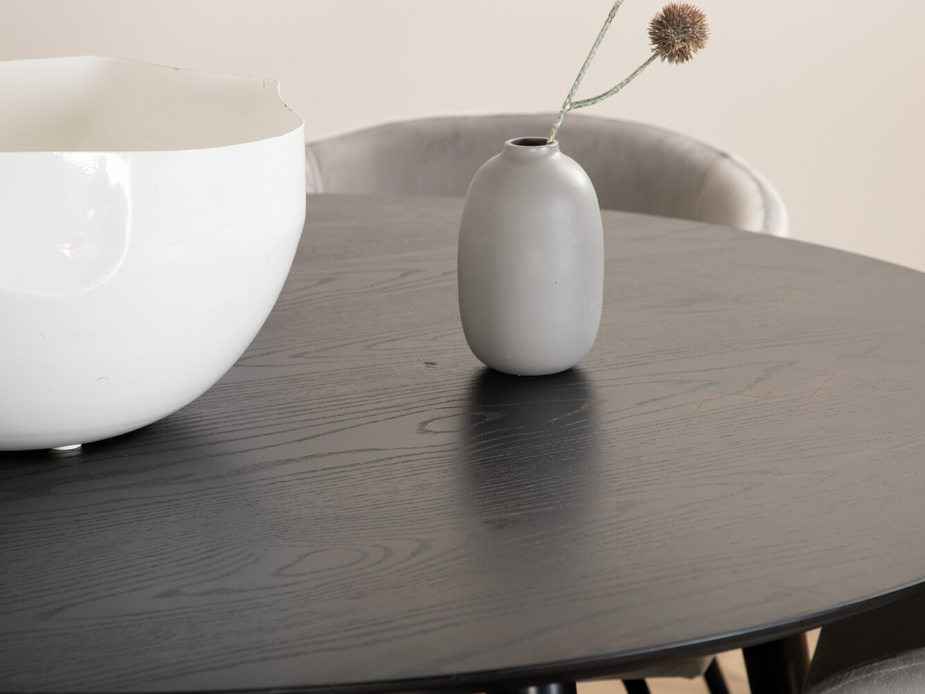 Conjunto de comedor Dallas 2539 (Gris claro + Negro)