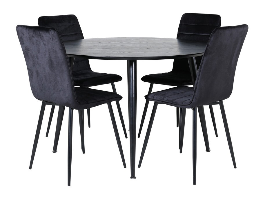 Conjunto de comedor Dallas 2544 (Negro)