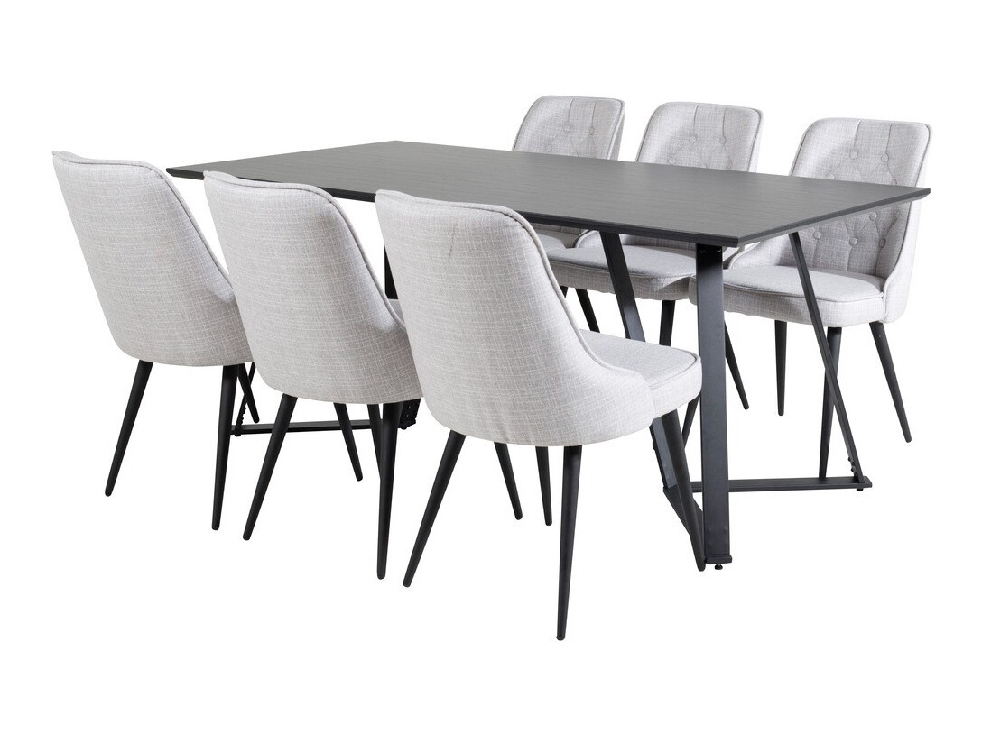 Conjunto de mesas y sillas para comedor Dallas 1629 (Gris)