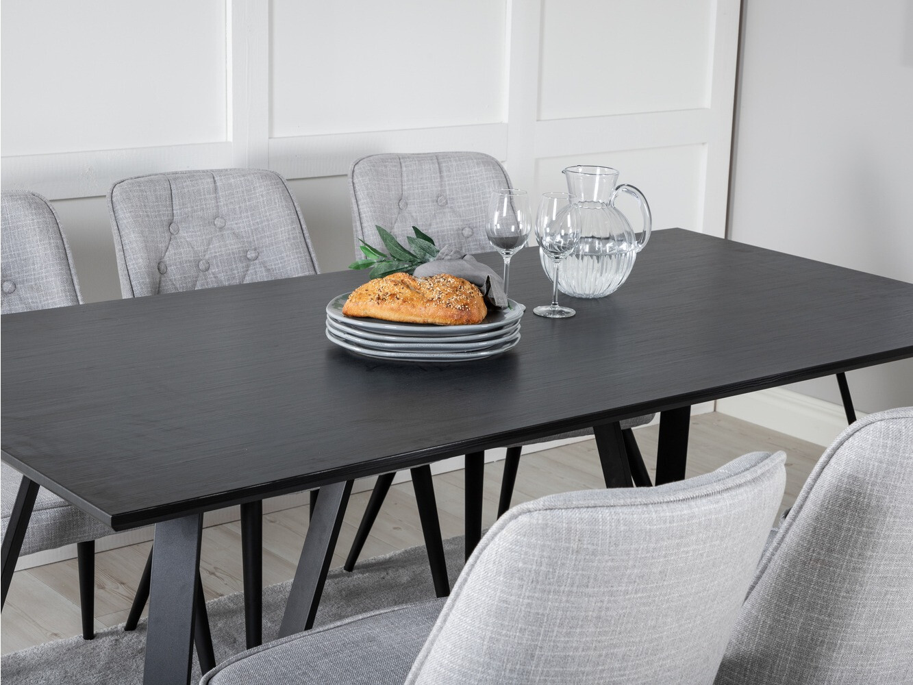 Conjunto de mesas y sillas para comedor Dallas 1629 (Gris)