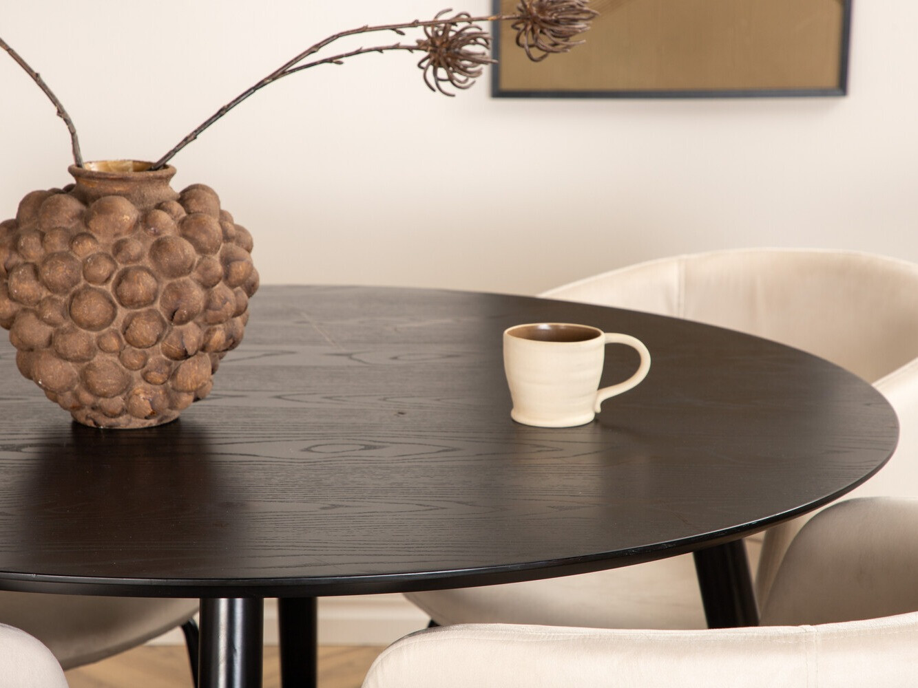 Conjunto de mesas y sillas para comedor Dallas 2539 (Beige + Negro)