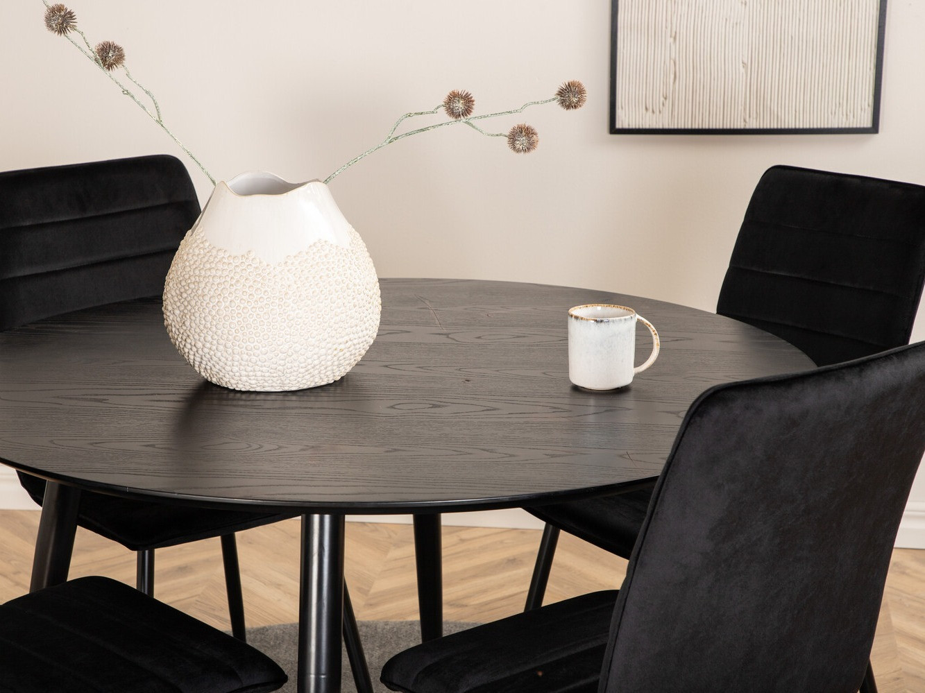 Conjunto de mesas y sillas para comedor Dallas 2544 (Negro)